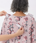 Women's Open Back V-Neck Lace Trim Nightgown