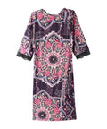 Women's Open Back V-Neck Lace Trim Nightgown