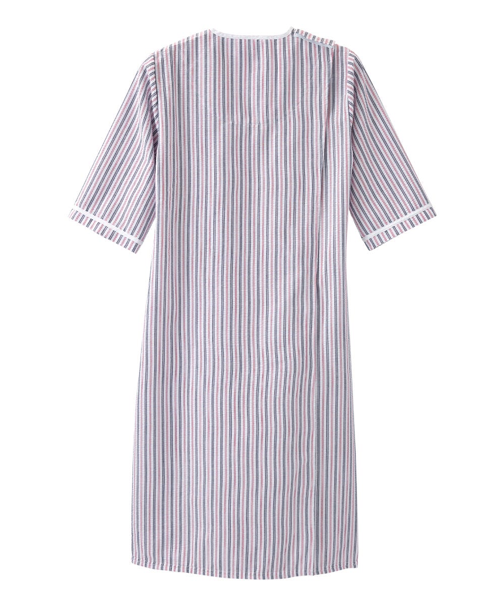 Women's Open Back Nightgown with Quarter-Zip