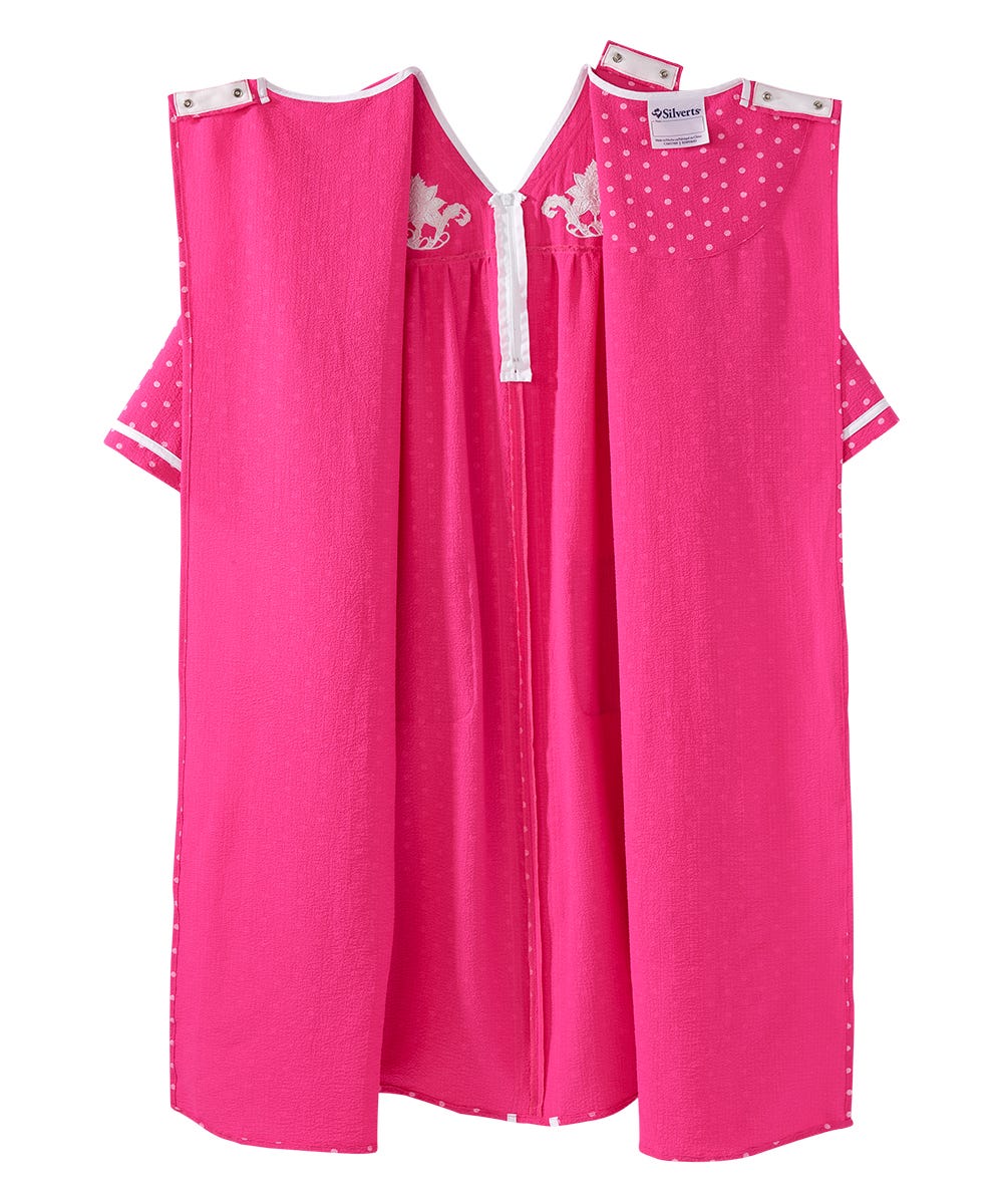 Women's Open Back Nightgown with Quarter-Zip