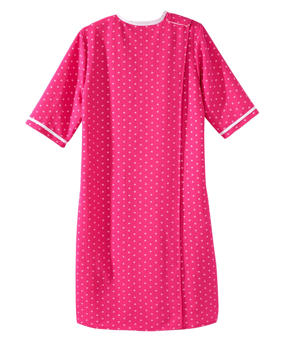 Women's Open Back Nightgown with Quarter-Zip