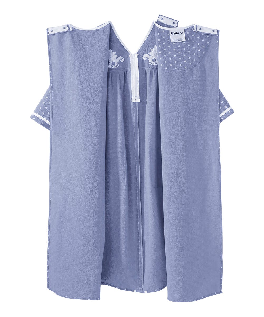 Women's Open Back Nightgown with Quarter-Zip