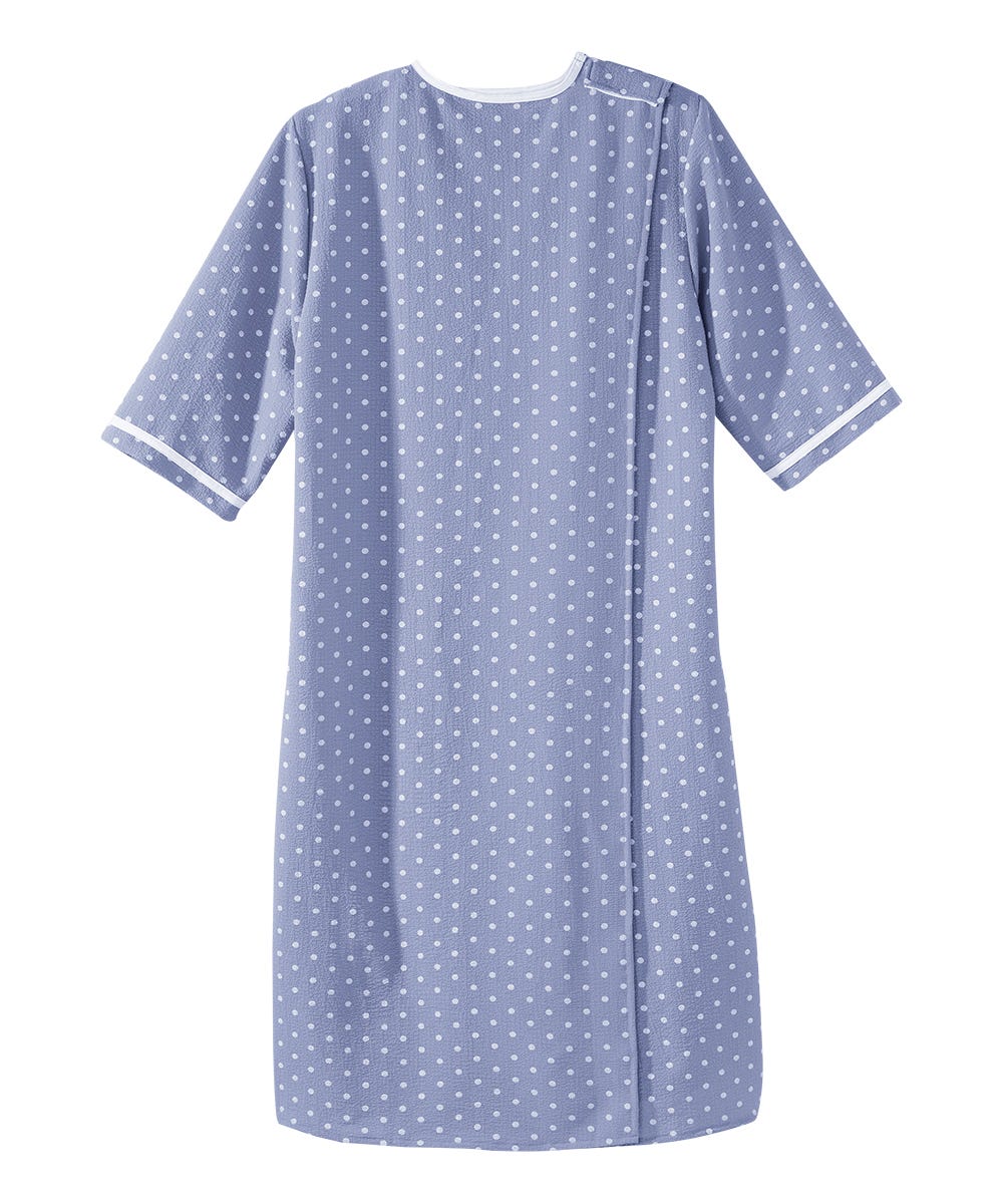 Women's Open Back Nightgown with Quarter-Zip