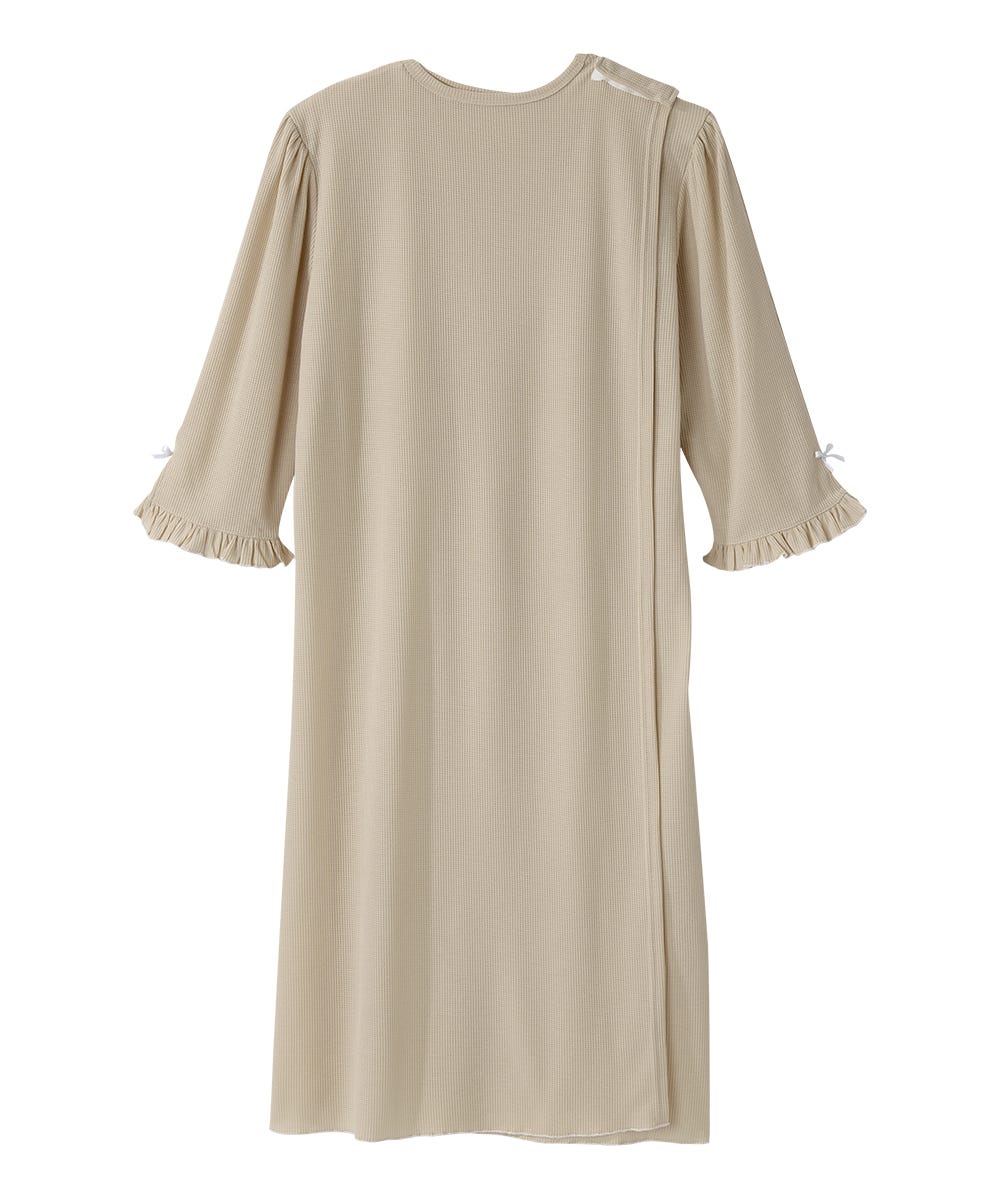 Women's Open Back Waffle Knit Nightgown