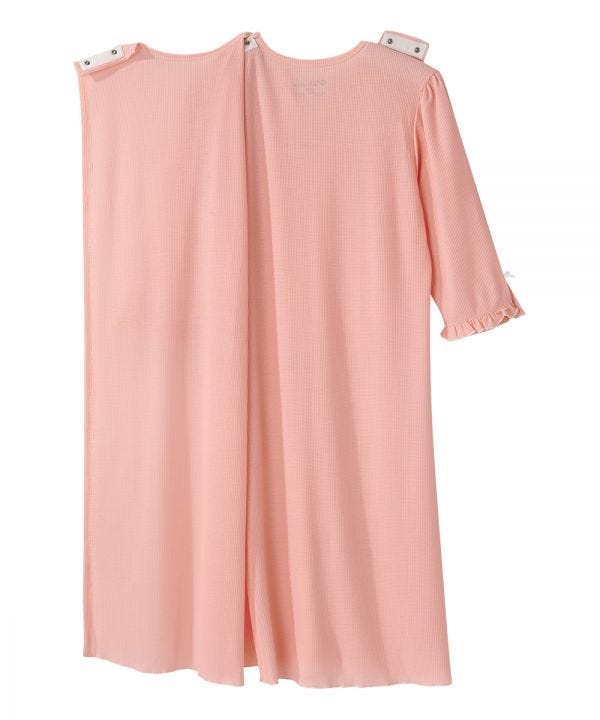 Women's Open Back Waffle Knit Nightgown