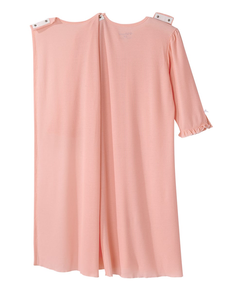 Women's Open Back Waffle Knit Nightgown