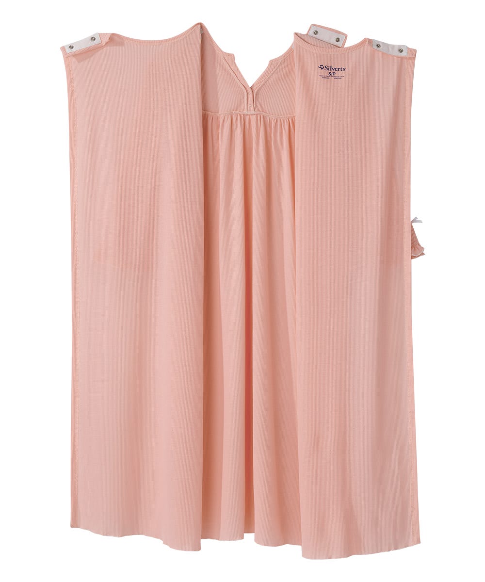 Women's Open Back Waffle Knit Nightgown