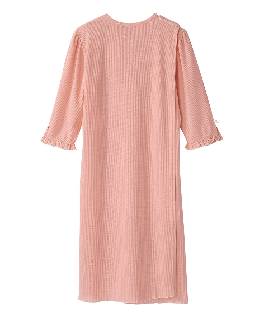 Women's Open Back Waffle Knit Nightgown