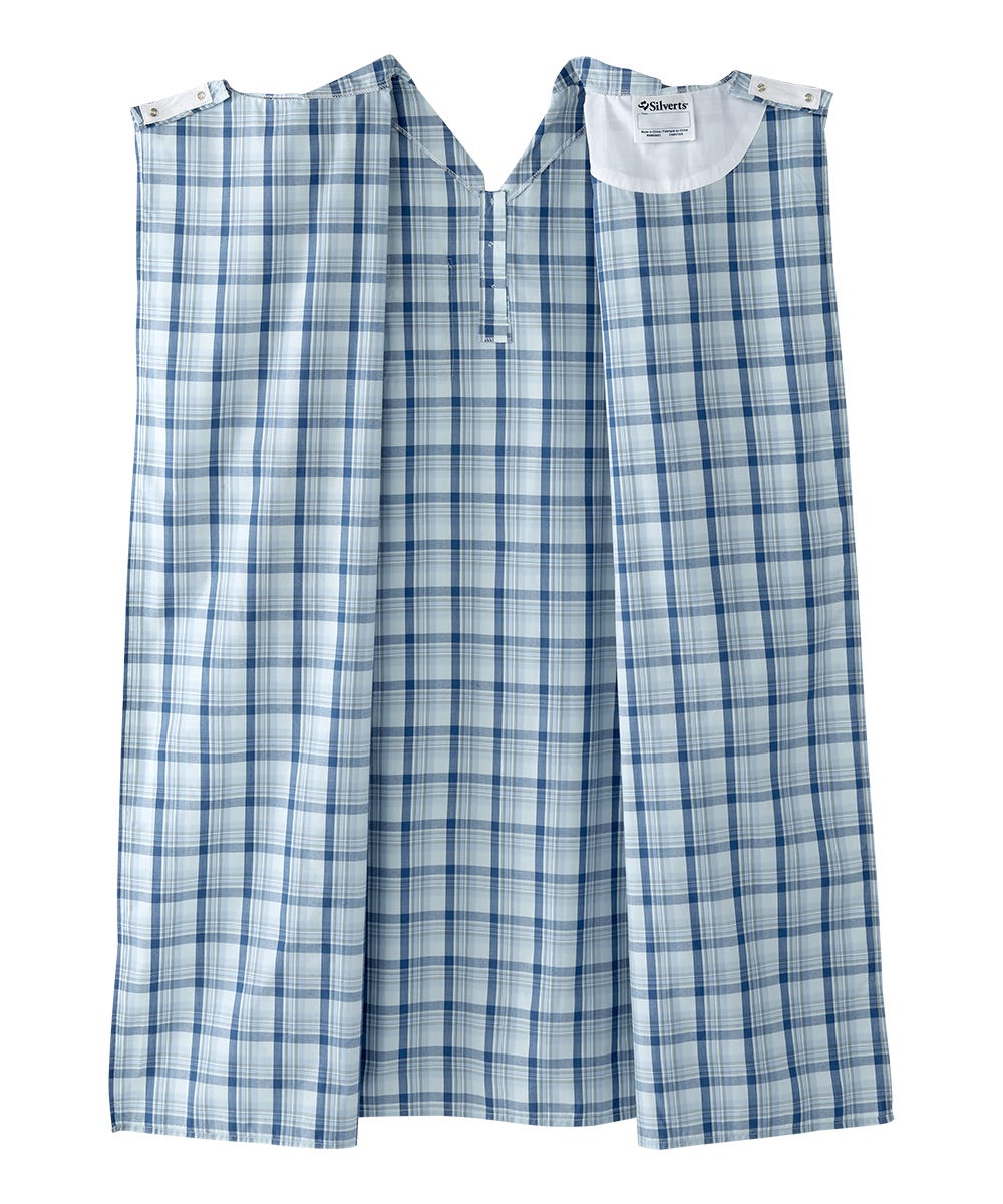 Men's Open Back Collared Nightgown