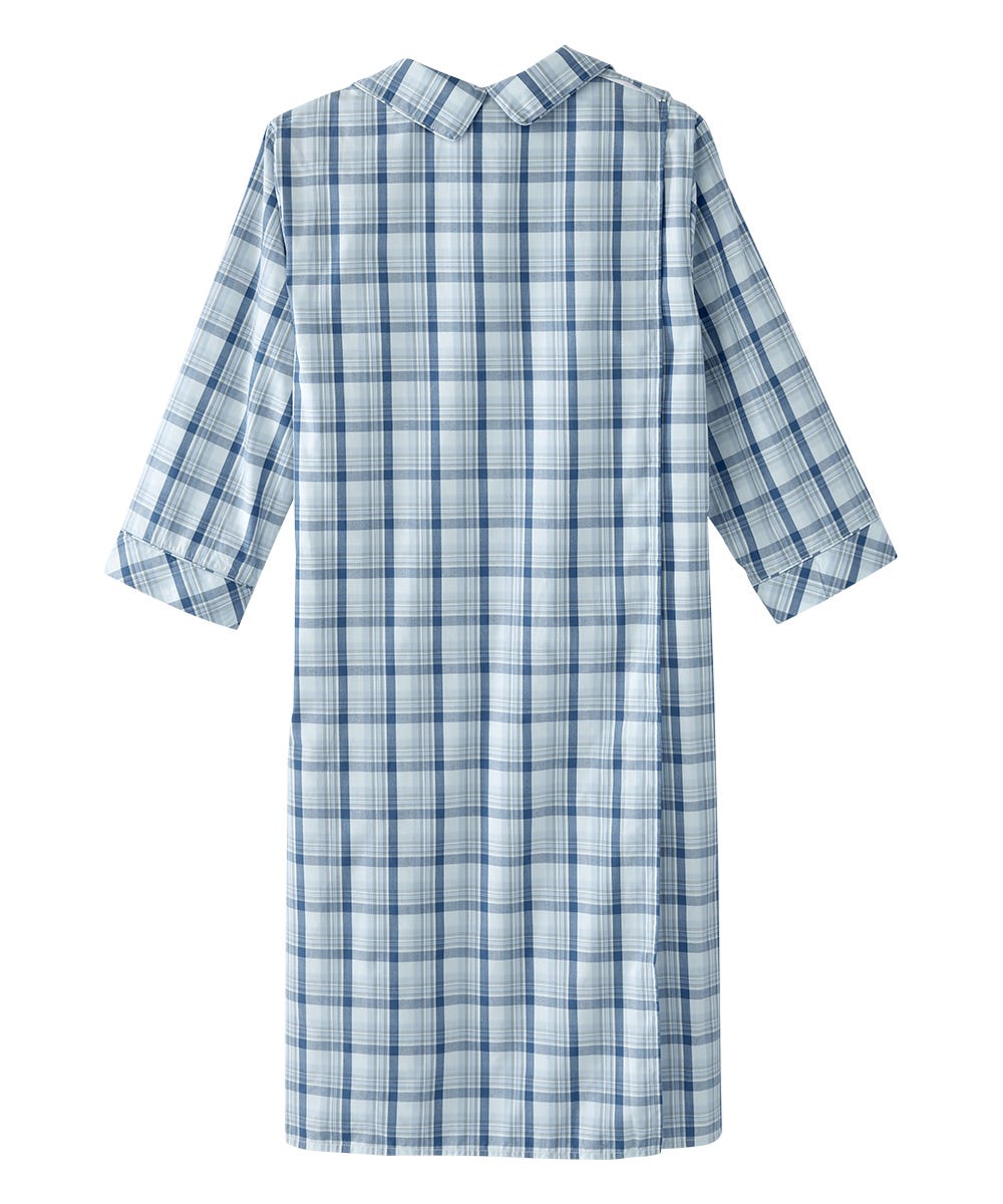 Men's Open Back Collared Nightgown