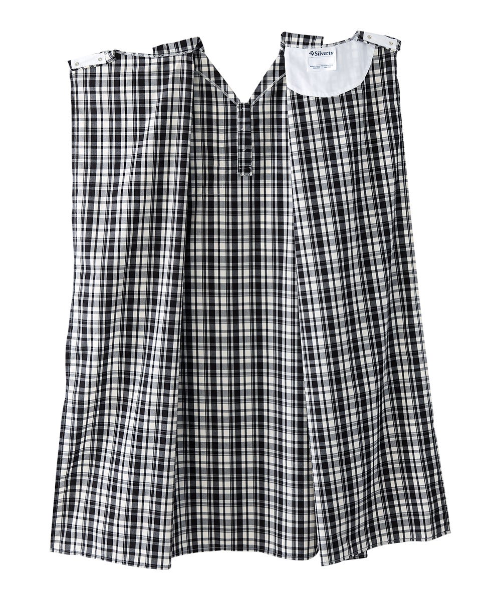 Men's Open Back Collared Nightgown