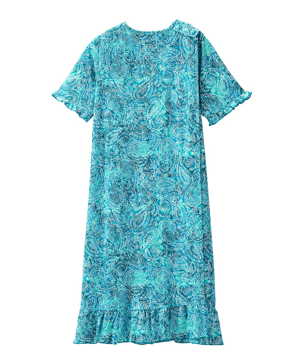 Women's Open Back Ruffle Hospital & Home Care Gown