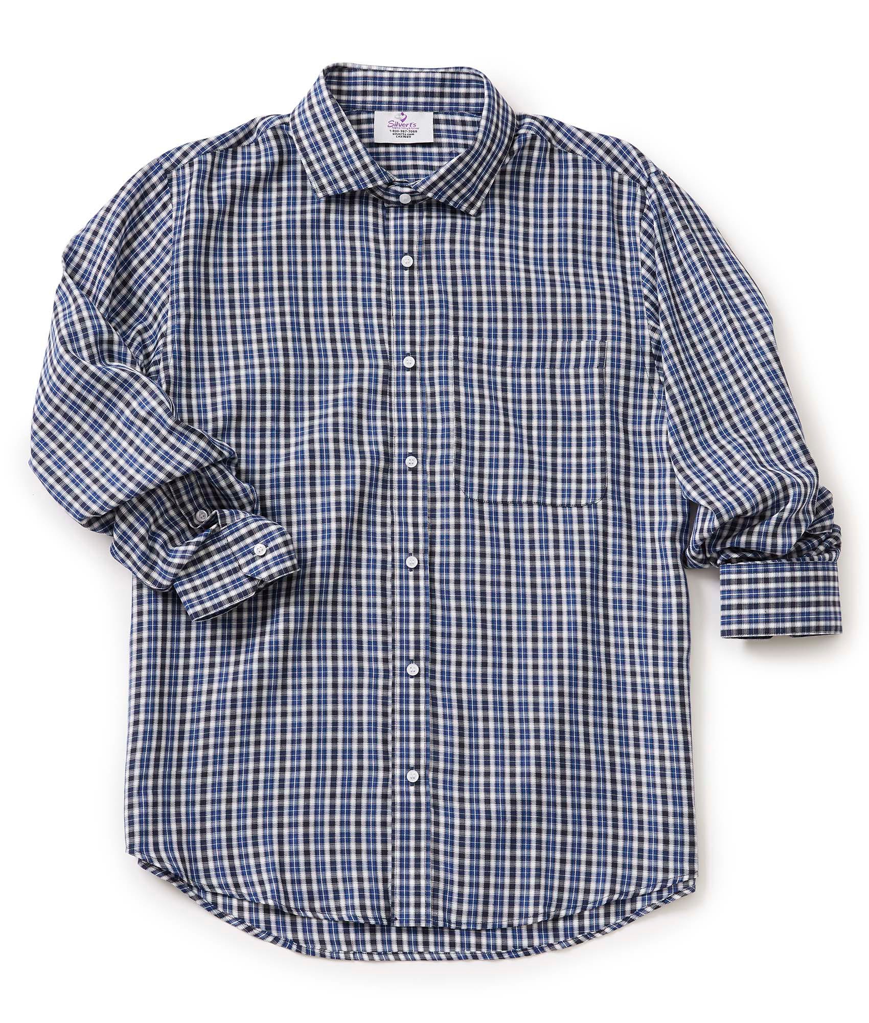 Men's Self Dressing Magnetic Buttons Dress Shirt