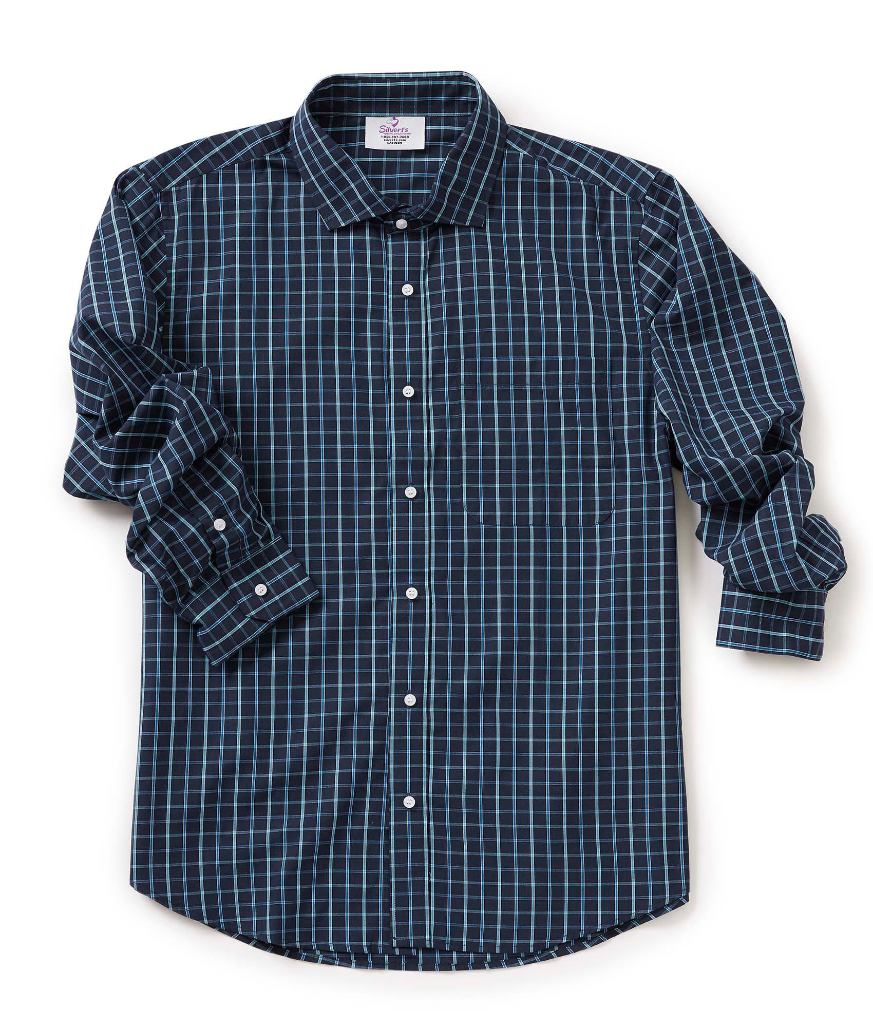 Men's Self Dressing Magnetic Buttons Dress Shirt