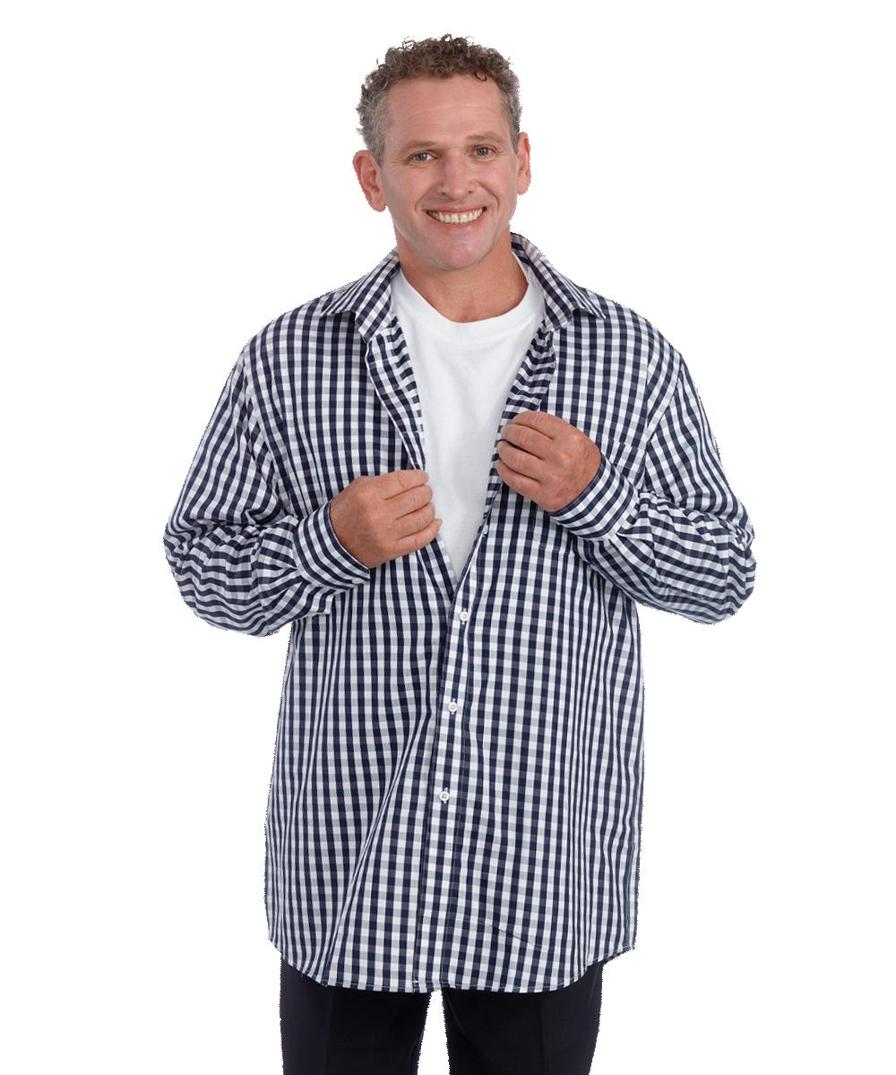 Men's Self Dressing Magnetic Buttons Dress Shirt