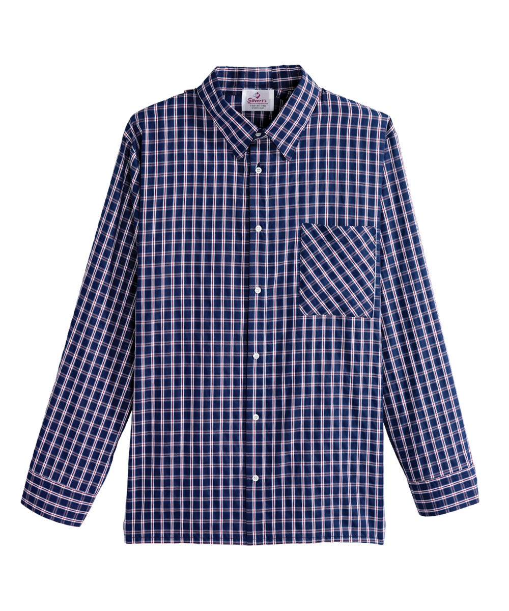Men's Self Dressing Magnetic Buttons Dress Shirt