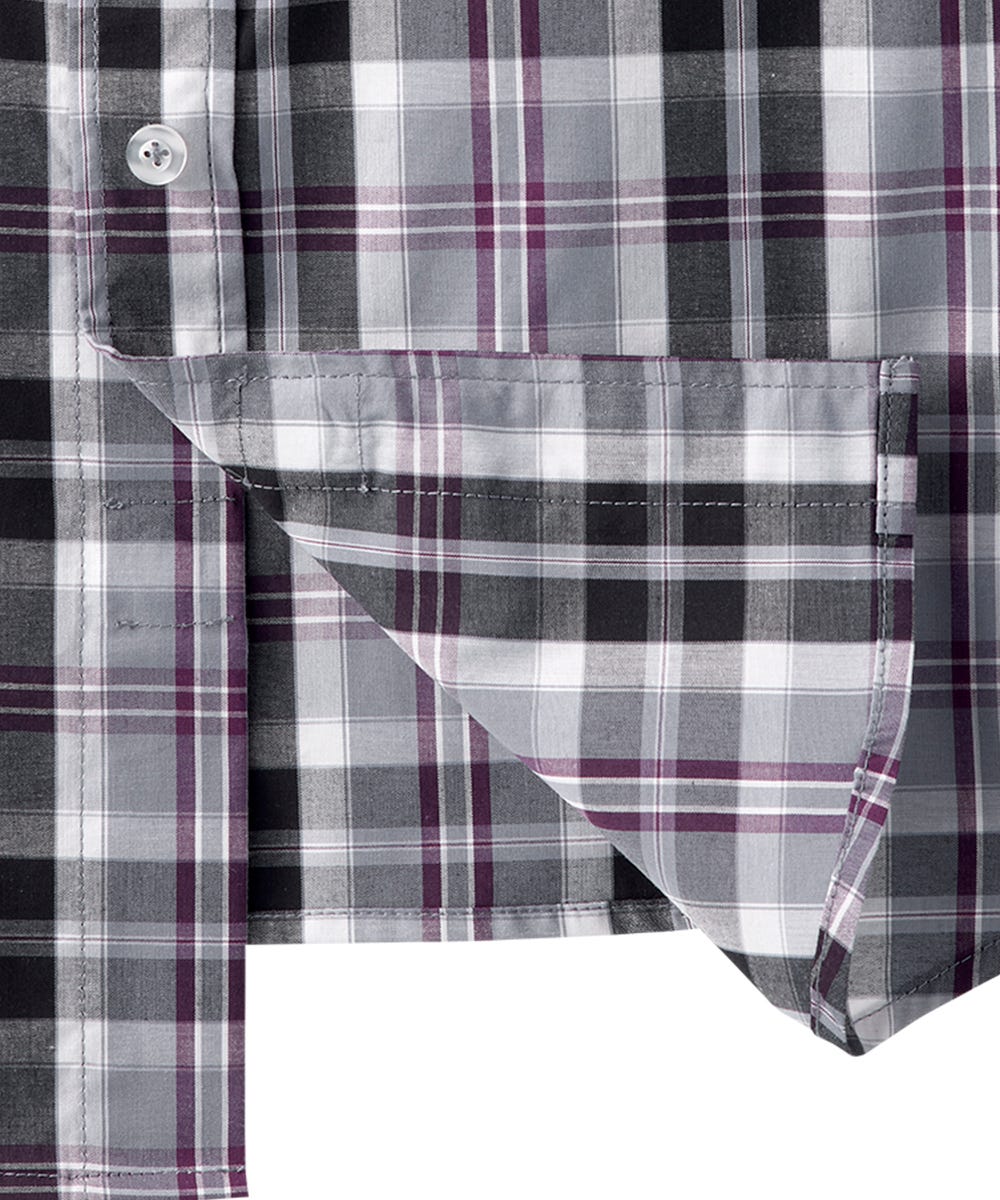 Magnetic Buttons Mens Short Sleeve Shirt