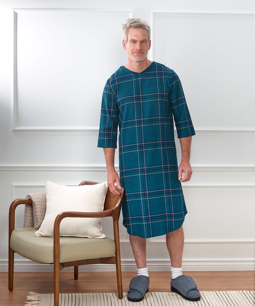 Men's Flannel Hospital & Home Care Gown