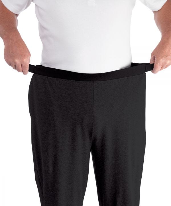 Mens Arthritis Easy Grip Wide Leg Pull On Pants - Clearance