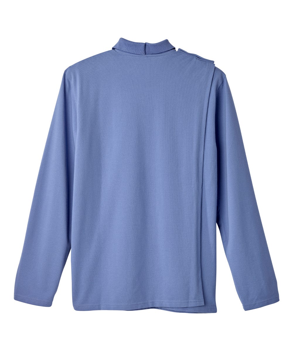 Men's Adaptive Open Back Polo Shirt with Long Sleeves - Clearance