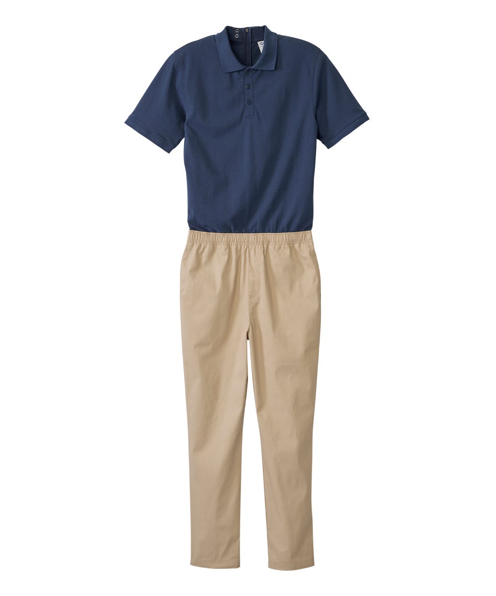 Men's Stay Dressed Jumpsuit with Short Sleeve Polo Shirt - Clearance