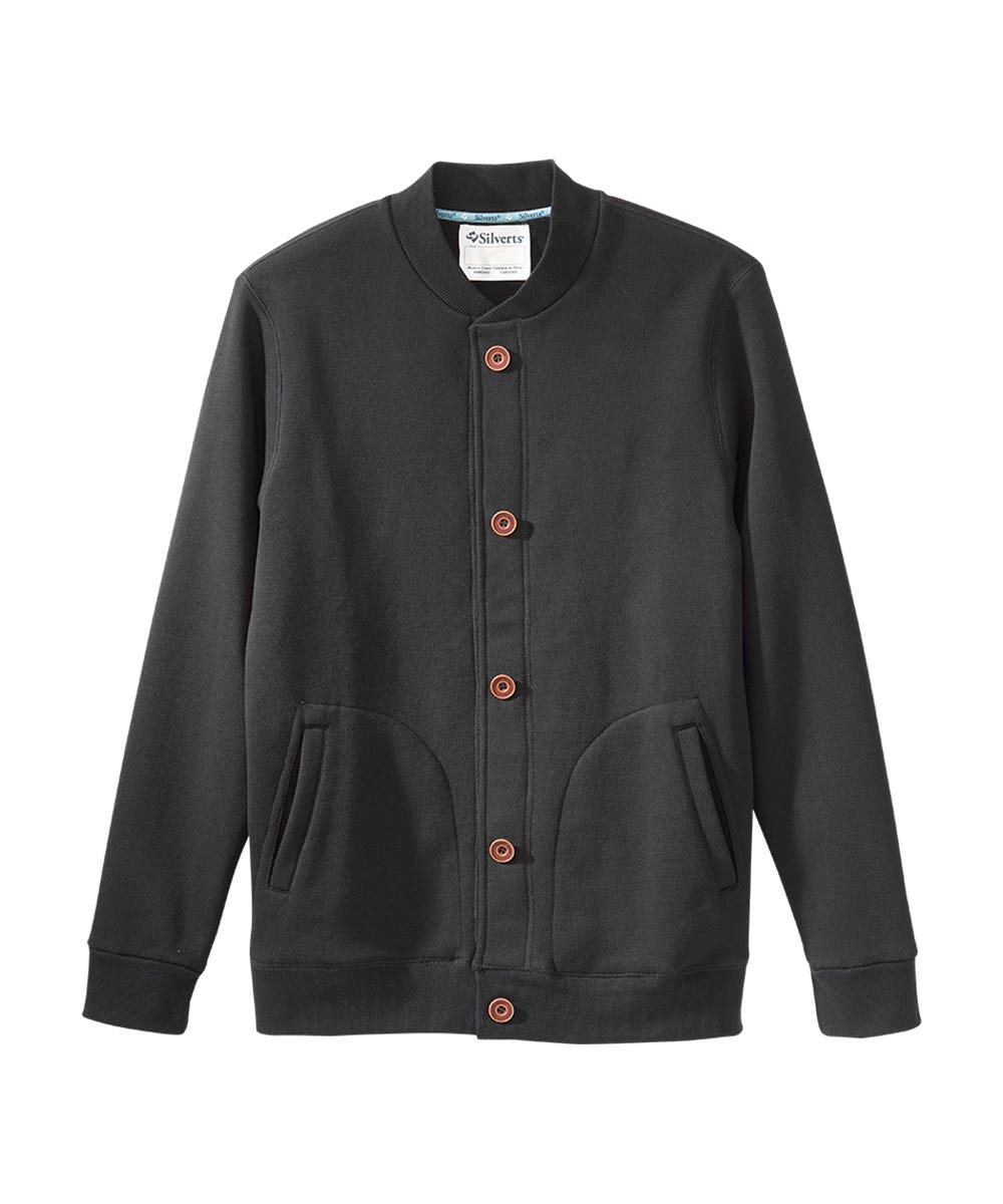Men's Magnetic Button Front Bomber Jacket