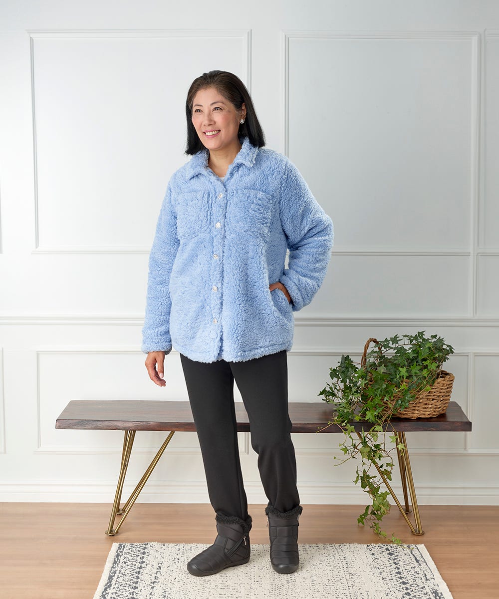Women's Magnetic Button Front Shacket