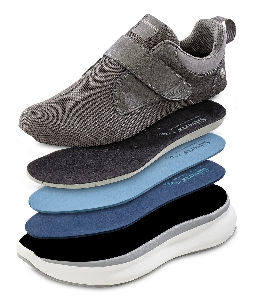 Easy Wear Extra Wide Comfortable Walking Shoes for Men - Classic Single Strap Adjustable Closure
