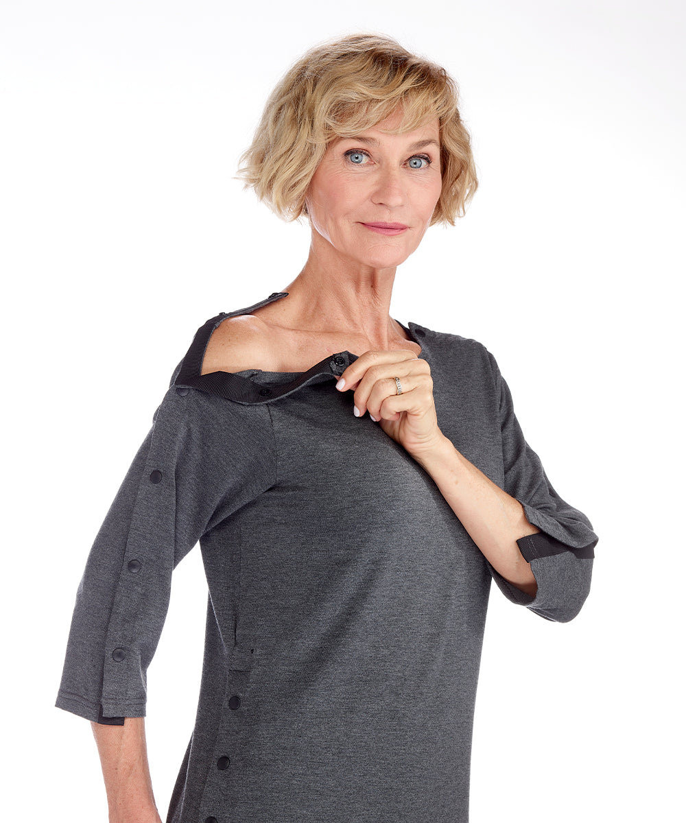 Women's Adaptive Post-Surgical Top With Snaps
