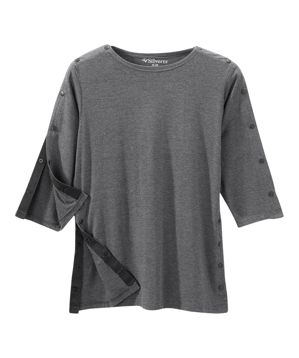 Women's Adaptive Post-Surgical Top With Snaps