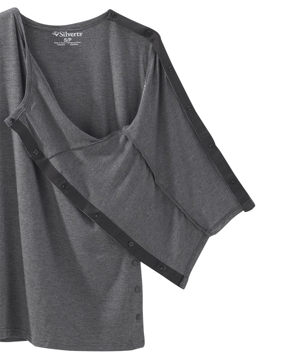 Women's Adaptive Post-Surgical Top With Snaps
