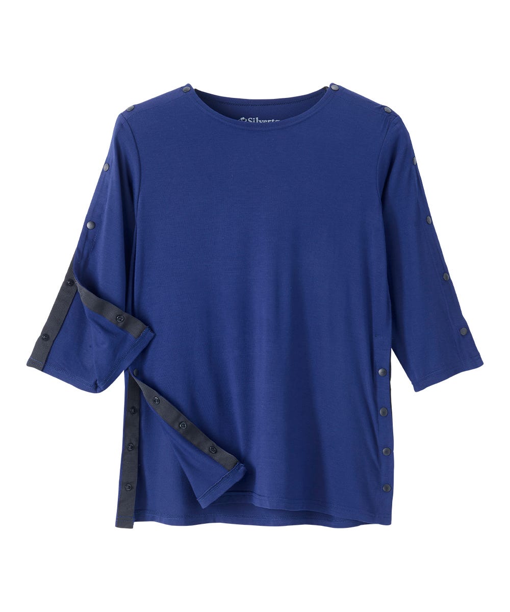 Women's Adaptive Post-Surgical Top With Snaps