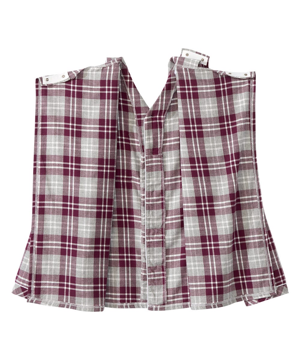 Men's Open Back Top & Pull-On Pant Flannel Pajama Set