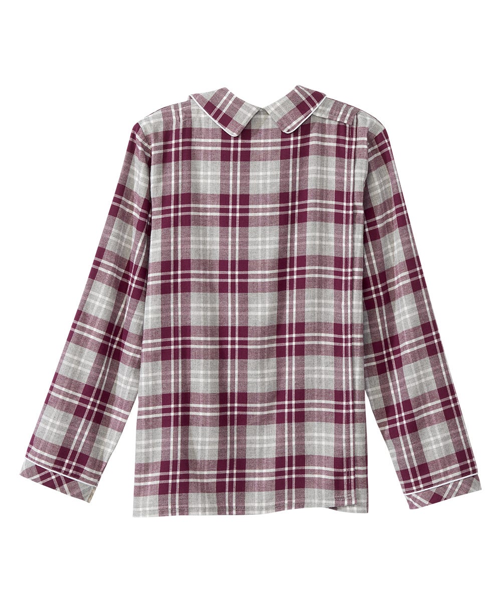 Men's Open Back Top & Pull-On Pant Flannel Pajama Set