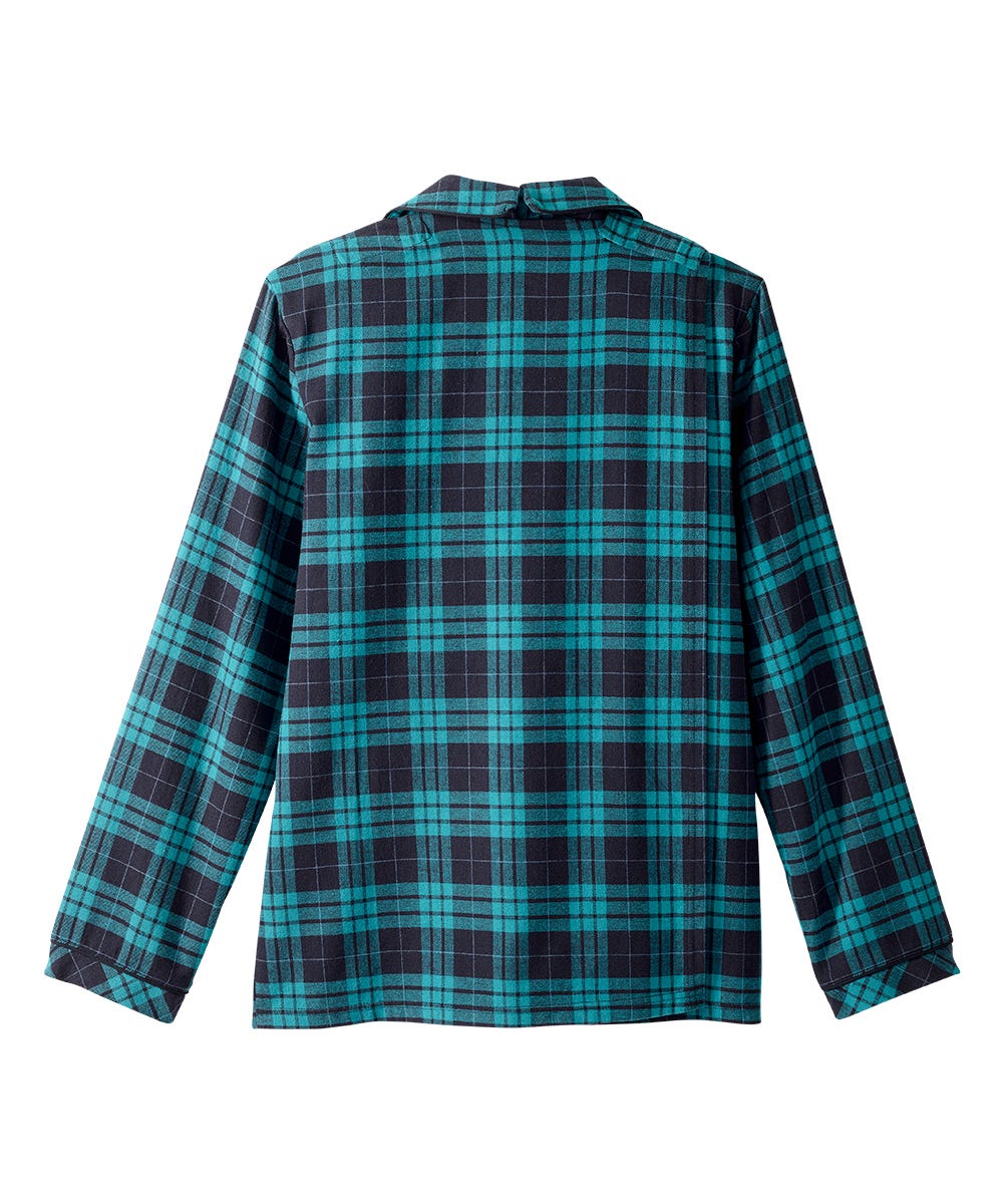 Men's Open Back Top & Pull-On Pant Flannel Pajama Set