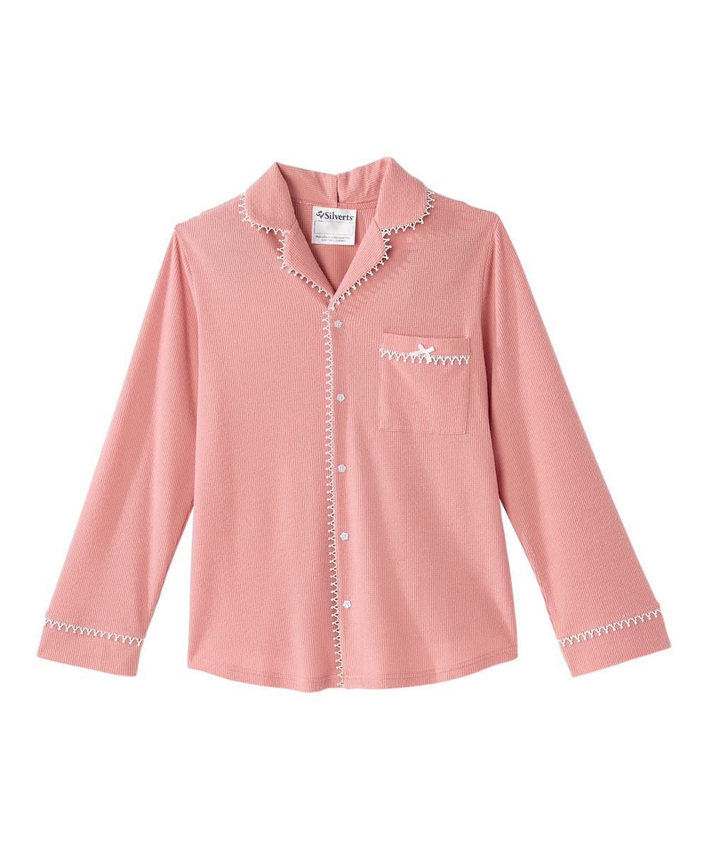 Women's Open Back Top & Pull-On Pant Waffle Knit Pajama Set