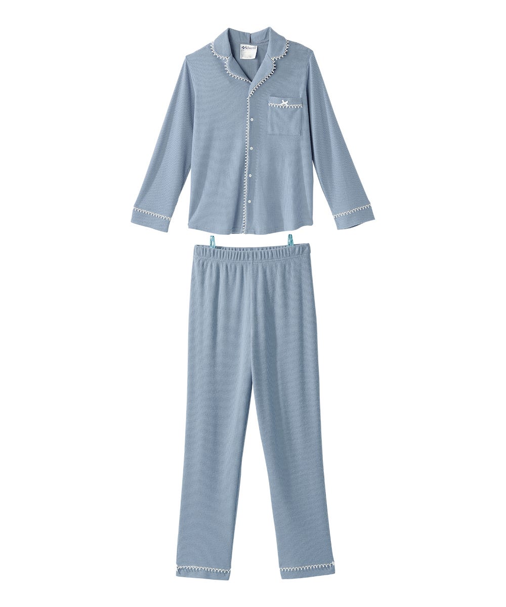 Women's Open Back Top & Pull-On Pant Waffle Knit Pajama Set