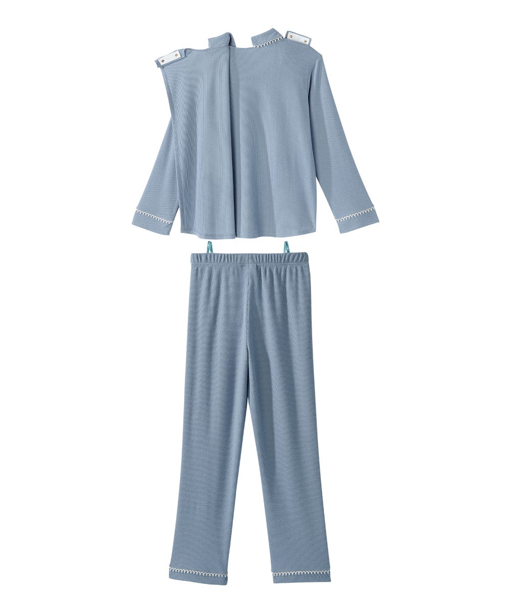 Women's Open Back Top & Pull-On Pant Waffle Knit Pajama Set
