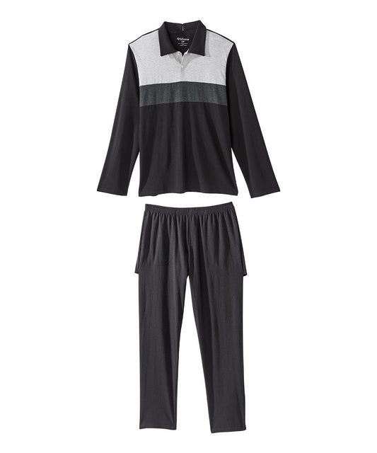 Men's Open Back Long Sleeve Polo & Open Back Pant Set