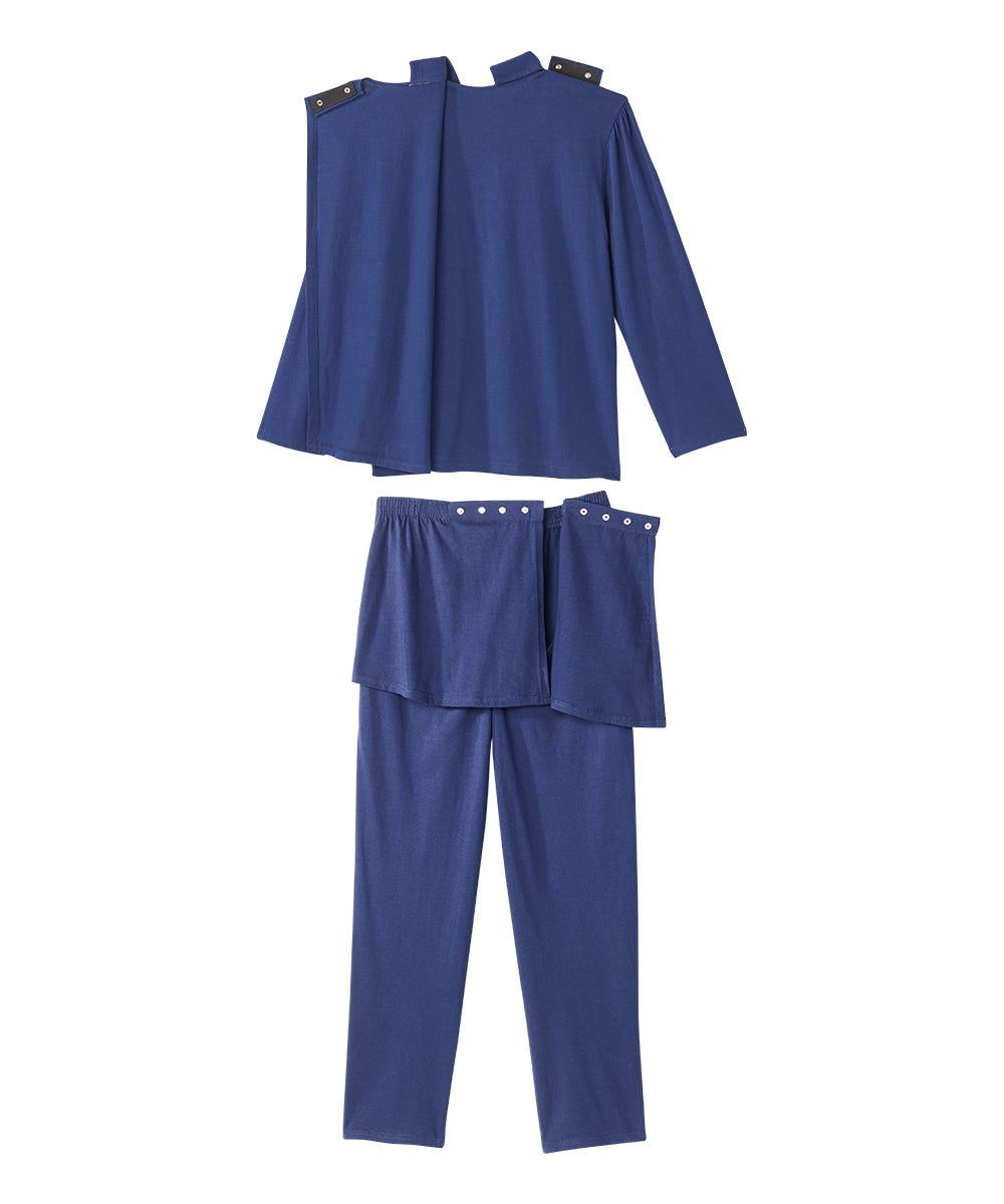 Women's Open Back Long Sleeve Polo & Open Back Pant Set