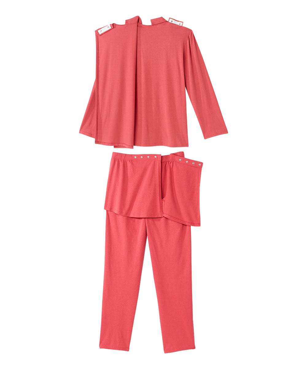 Women's Open Back Long Sleeve Polo & Open Back Pant Set
