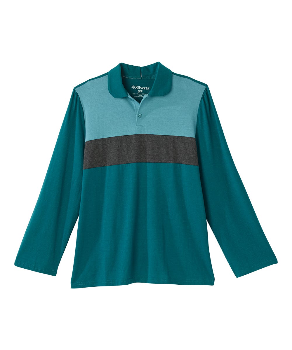 Women's Open Back Long Sleeve Polo & Open Back Pant Set