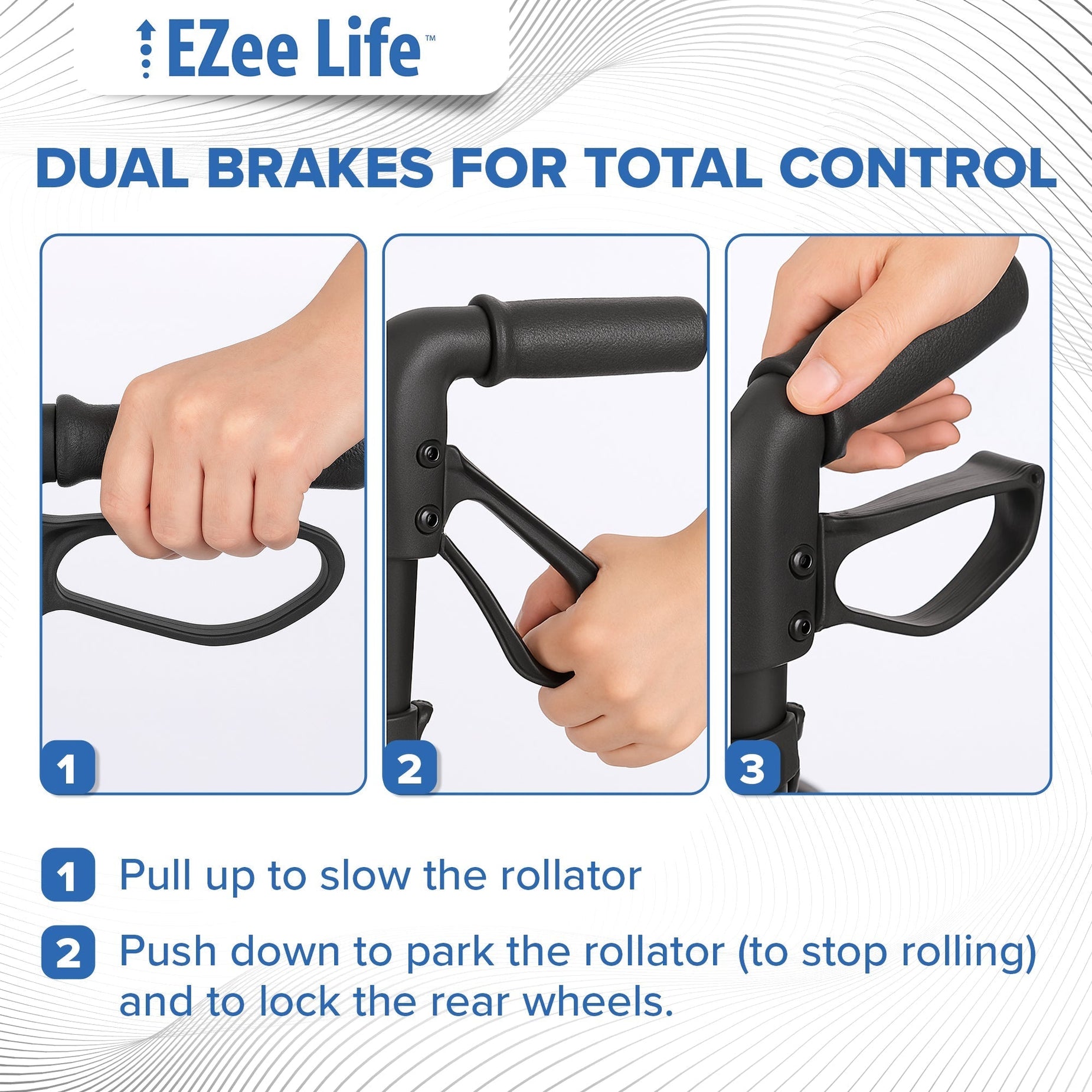 EZee Life X Frame Rollator CH3011 | Lightweight 4-Wheel Walker with Seat Canada