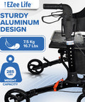 EZee Life X Frame Rollator CH3011 | Lightweight 4-Wheel Walker with Seat Canada